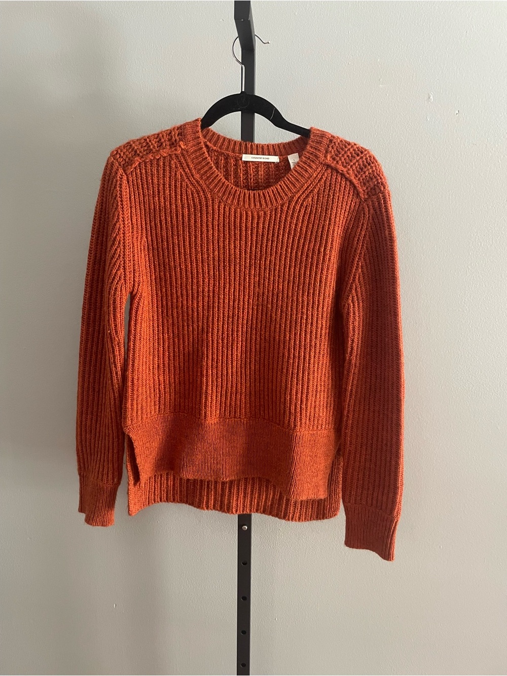 Country Road Orange Wool Alpaca Blend Crew Neck Sweater Size Large